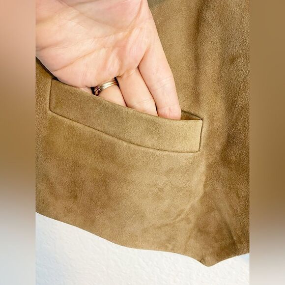 ZADIG & VOLTAIRE western vest EM Daim real Suede Leather vest in Cognac NWT 42 - Picture 7 of 7